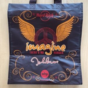 ☮️🎀Hard Rock Cafe Bags- John Lennon Imagine There’s no hunger & Pinktober